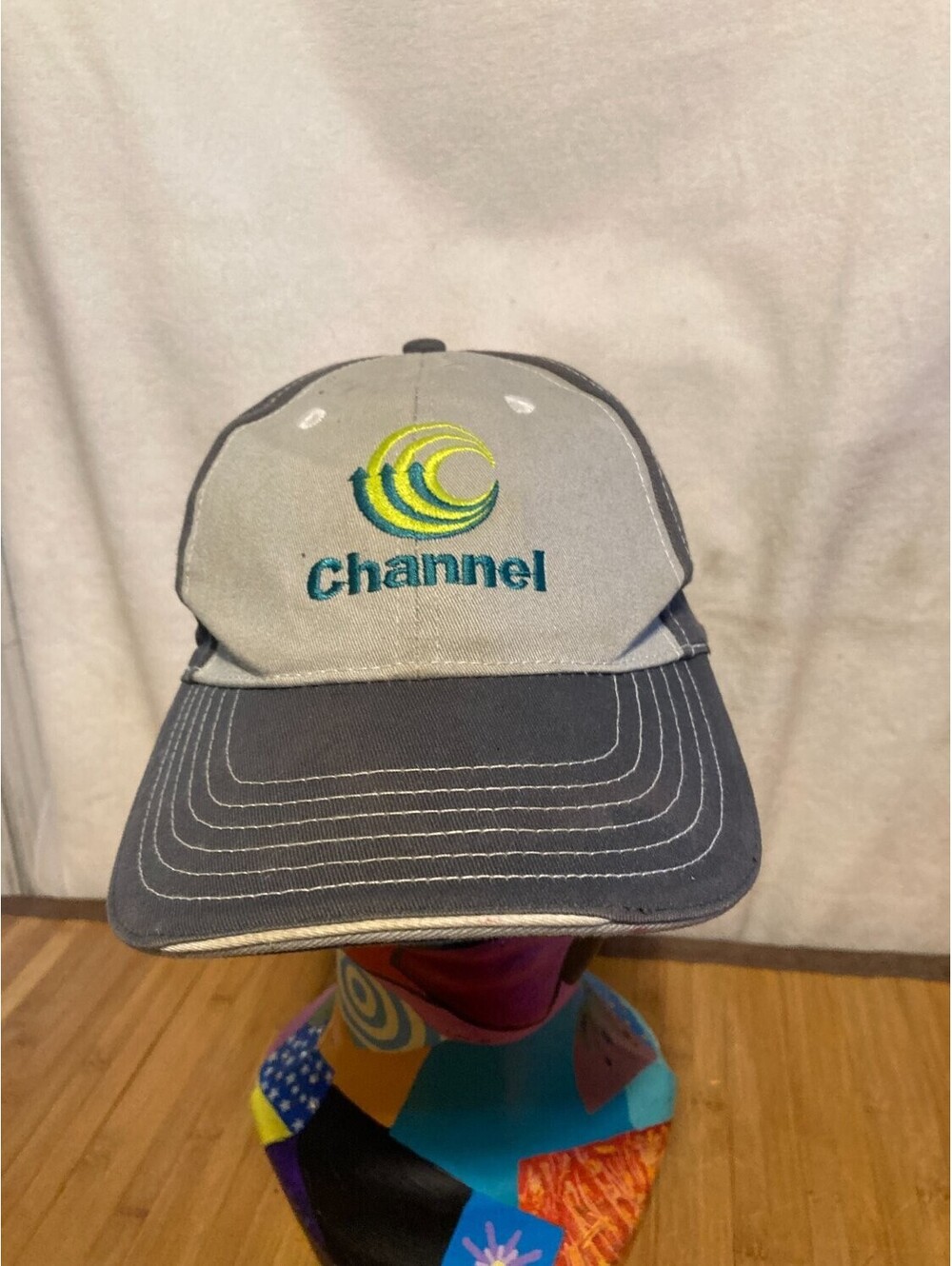 Sportsman Channel Logo Gray Black Embroidered Adjustable Baseball Cap Hat